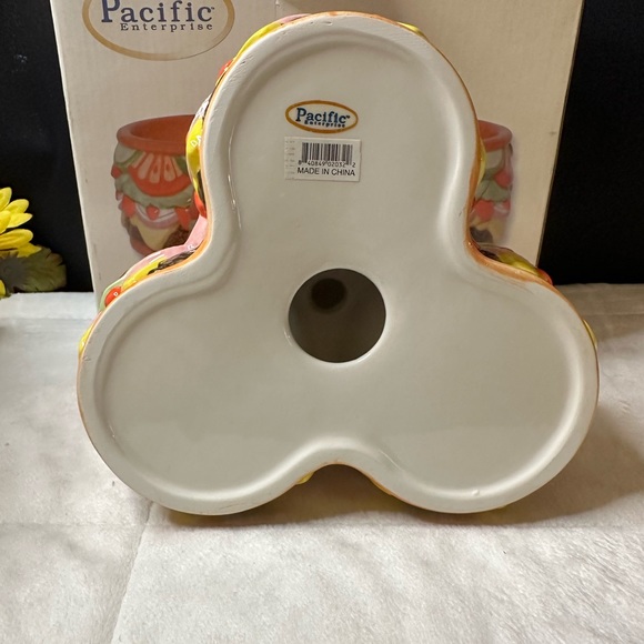 New Pacific Vintage Cheeseburger Tri-Server Condiment Dish w/Ketchup Bottle Knob - Picture 4 of 14